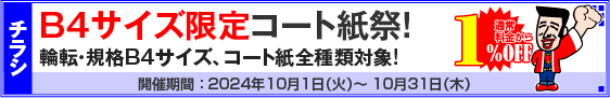 チラシ B4サイズ限定コート紙祭