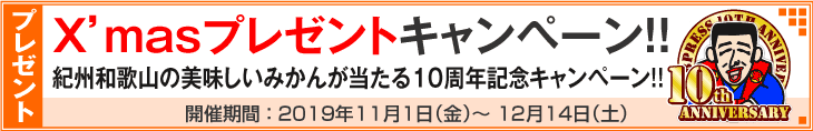 10周年記念クリスマスプレゼントキャンペーン