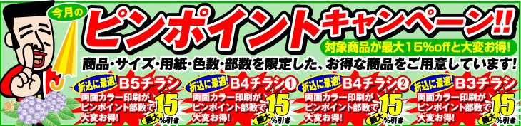 ピンポイントキャンペーン！