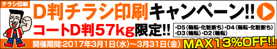 D判チラシ印刷キャンペーン　コートD判57kg限定!!