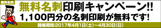 無料名刺印刷キャンペーン!!
