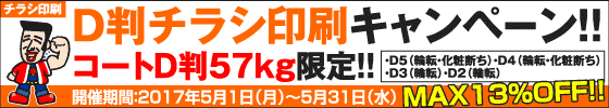 D判チラシ印刷キャンペーン　コートD判57kg限定!!