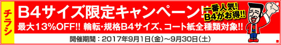 チラシ B4サイズ限定キャンペーン