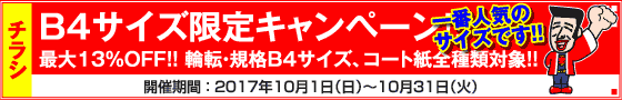 チラシ B4サイズ限定キャンペーン