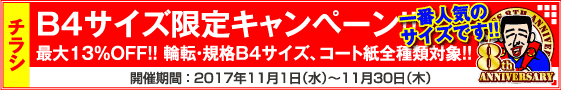 チラシ B4サイズ限定キャンペーン