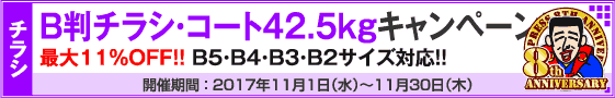 B判チラシ印刷　これだけ3%OFFキャンペーン