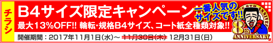 チラシ B4サイズ限定キャンペーン