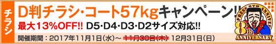 D判チラシ印刷キャンペーン　コートD判57kg限定!!