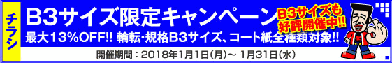チラシ B3サイズ限定キャンペーン