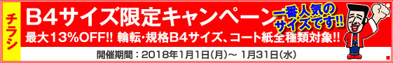 チラシ B4サイズ限定キャンペーン