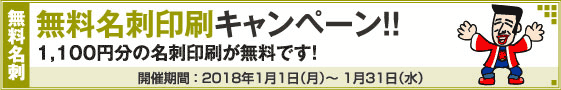 無料名刺印刷キャンペーン!!