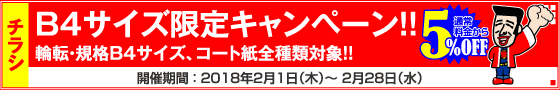 チラシ B4サイズ限定キャンペーン