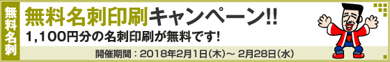 無料名刺印刷キャンペーン!!