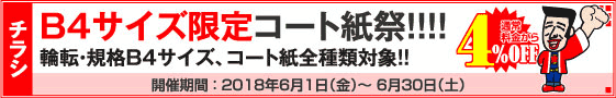 チラシ B4サイズ限定キャンペーン