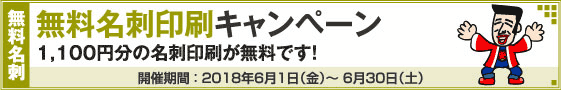 無料名刺印刷キャンペーン!!