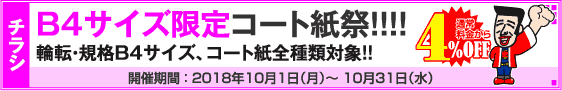 チラシ B4サイズ限定キャンペーン