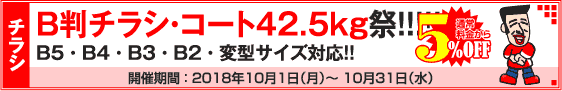 B判チラシ印刷キャンペーン　コート50kg限定!!