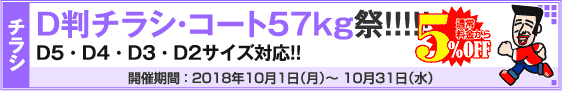D判チラシ印刷キャンペーン　コートD判57kg限定!!