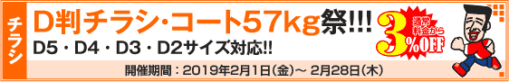 D判チラシ印刷・コートD判57kg祭
