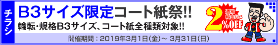 チラシ B3サイズ限定コート紙祭