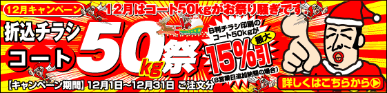 10月はコート58kgがお祭り騒ぎです！
