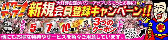 新規会員登録キャンペーン