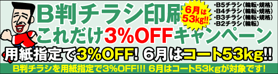 B判チラシ・これだけ３％OFFキャンペーン