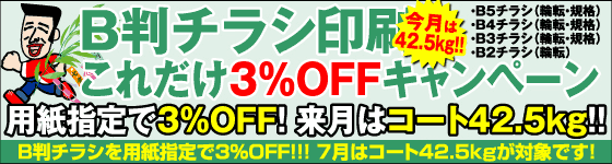 B判チラシ・これだけ３％OFFキャンペーン