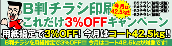 B判チラシ・これだけ３％OFFキャンペーン