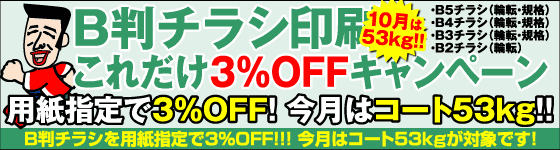 B判チラシ・これだけ３％OFFキャンペーン