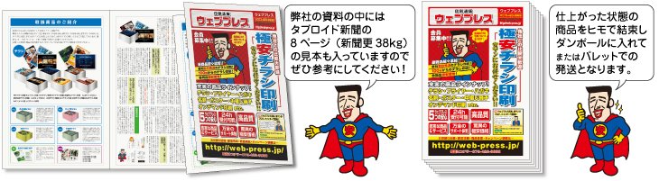 タブロイド新聞印刷のイメージ画像